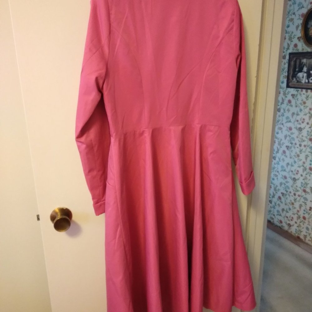Collectif PinkTrench Coat  M - Picture 6 of 7